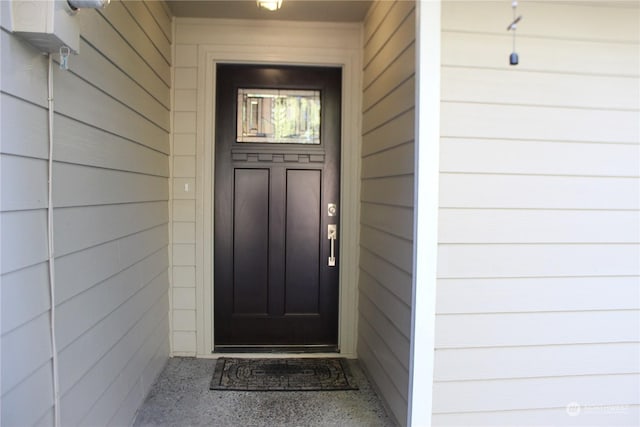 view of doorway to property