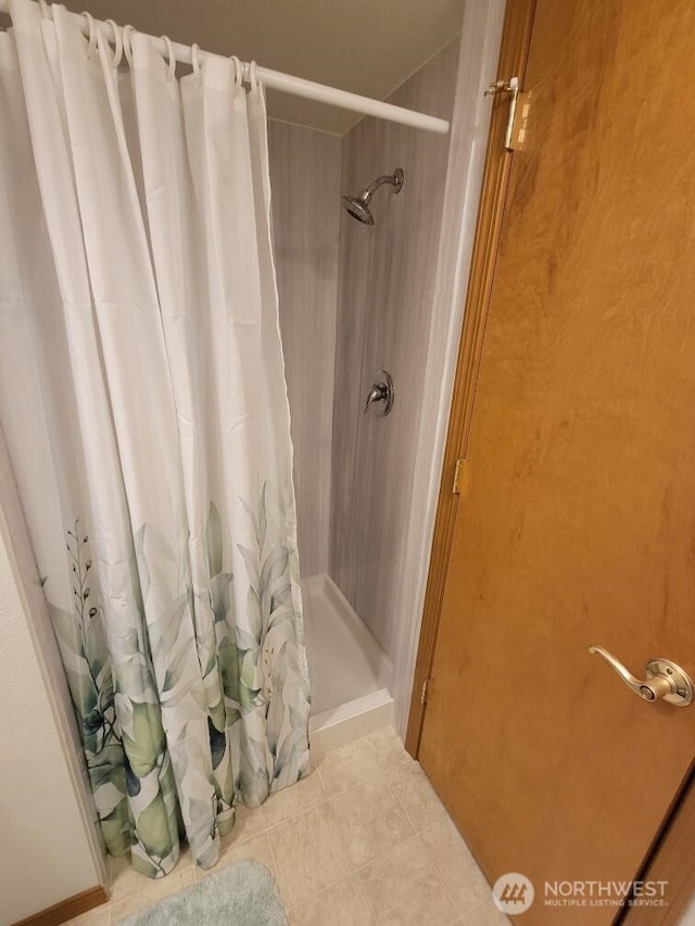 22507 SE 304th Pl, Black Diamond, WA 98010 - full bath with a shower stall and tile patterned floors