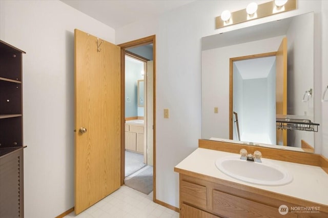 bathroom with vanity