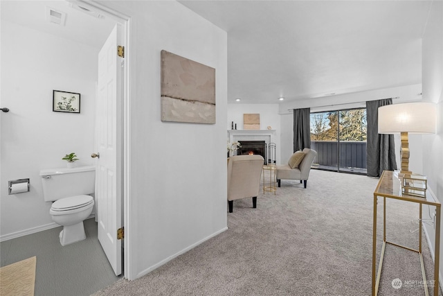 view of carpeted living room