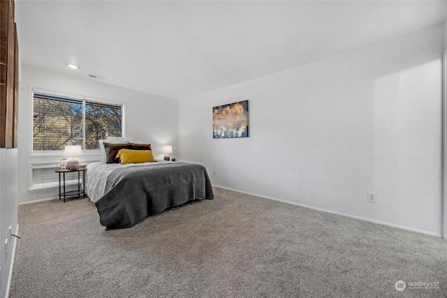 view of carpeted bedroom