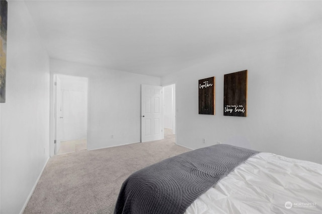 view of carpeted bedroom