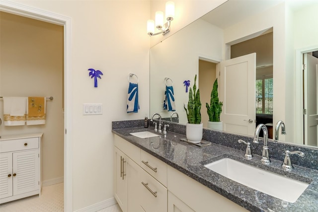 bathroom with vanity