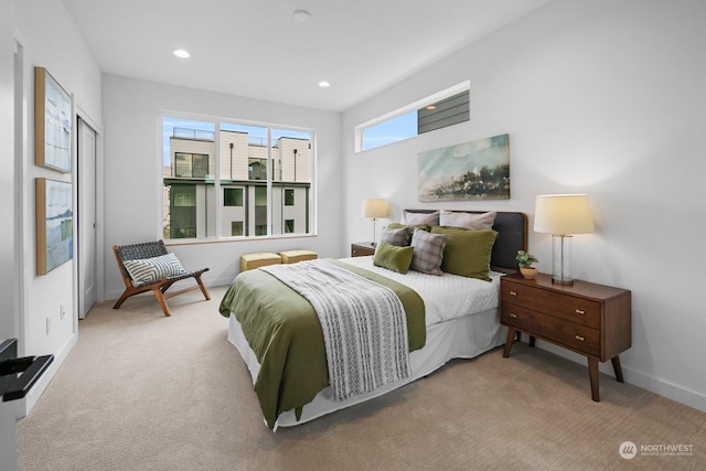 view of carpeted bedroom