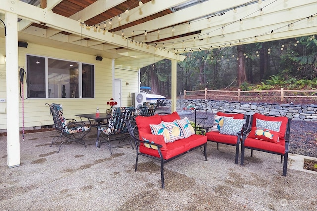 view of patio featuring an outdoor hangout area