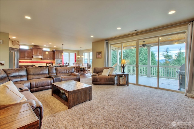 view of carpeted living room