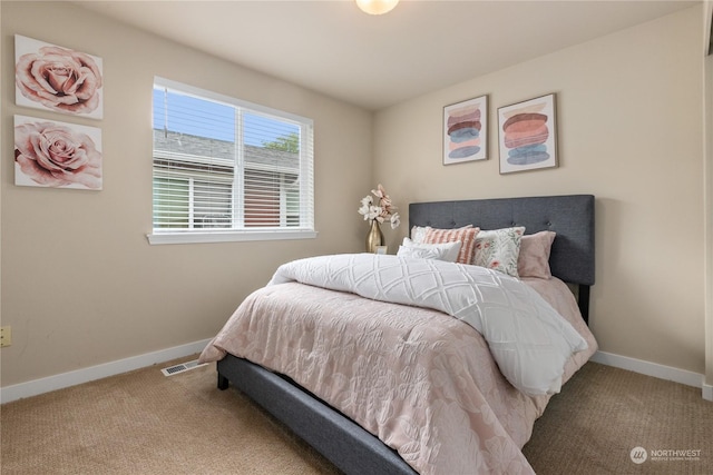 bedroom with carpet flooring