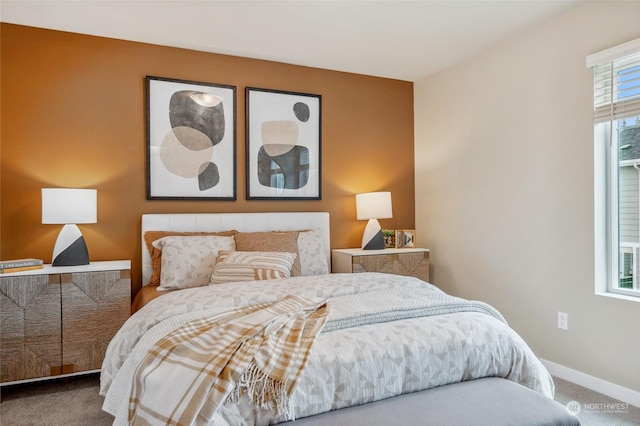 view of carpeted bedroom