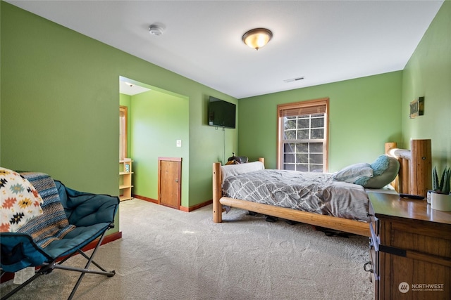 view of carpeted bedroom