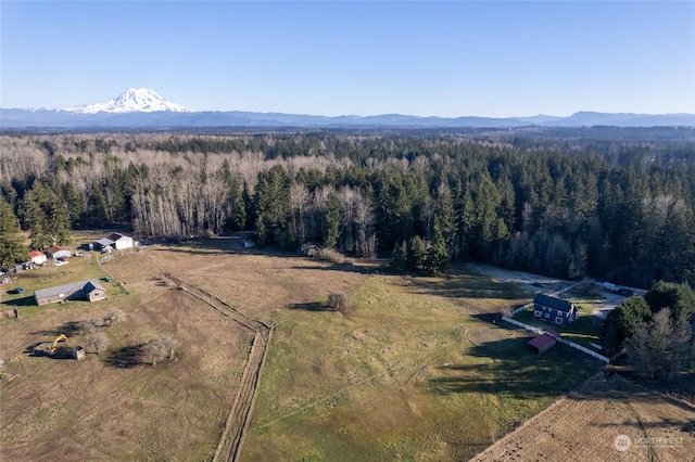 aerial view featuring a mountain view