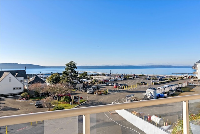 property view of water featuring a mountain view