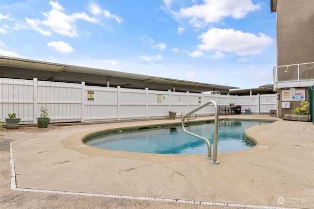 view of pool with a patio