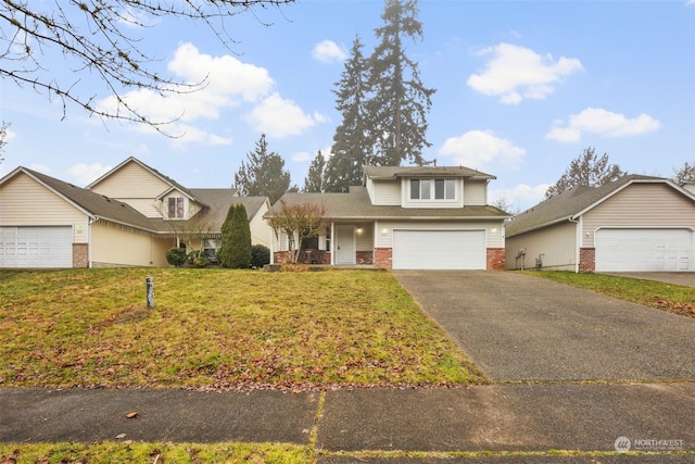 view of front of home with a front yard