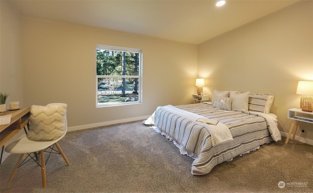 view of carpeted bedroom