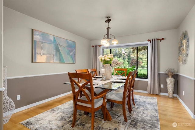 dining room featuring light wood-type flooring