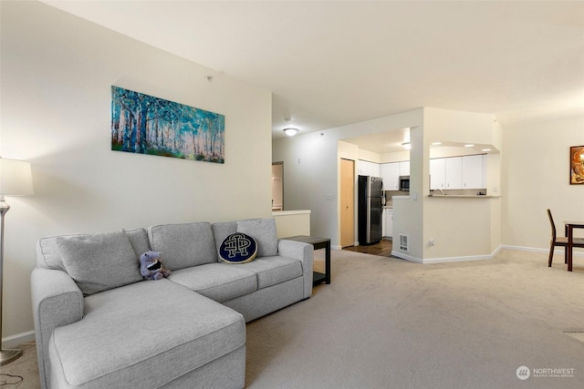 view of carpeted living room