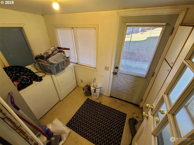 laundry room with washer and clothes dryer