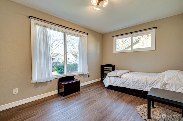 bedroom featuring hardwood / wood-style floors