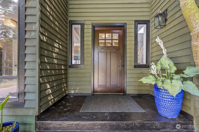 view of doorway to property