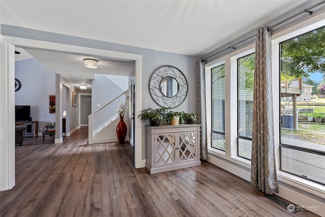 entryway featuring wood-type flooring