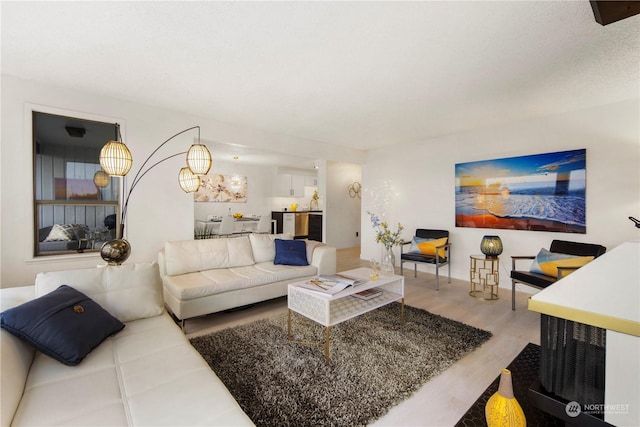 living room featuring hardwood / wood-style flooring