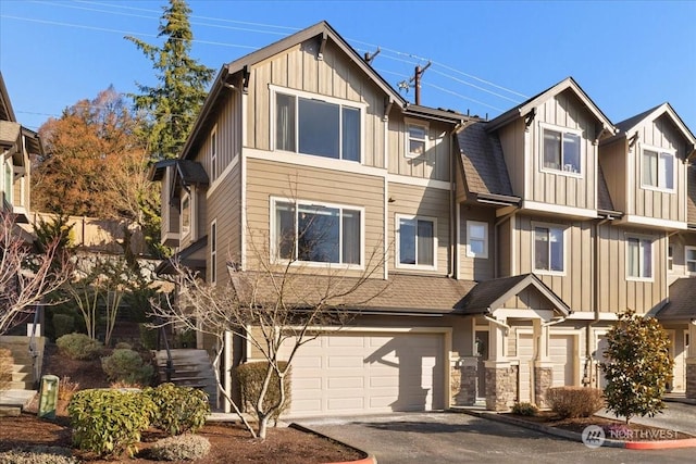 view of property featuring a garage