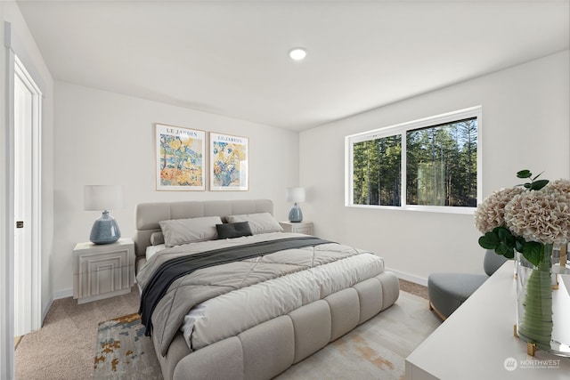 view of carpeted bedroom