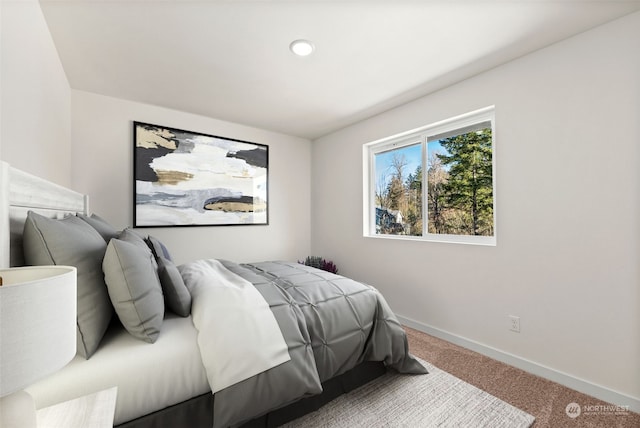 view of carpeted bedroom