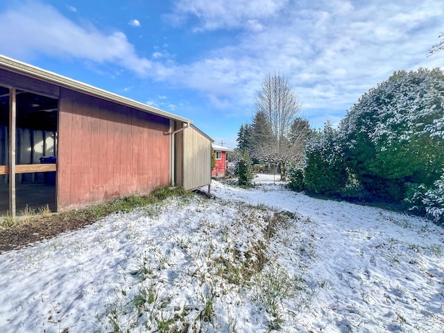 view of snowy yard