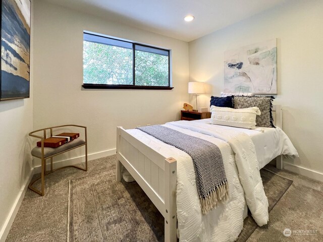 bedroom featuring carpet flooring