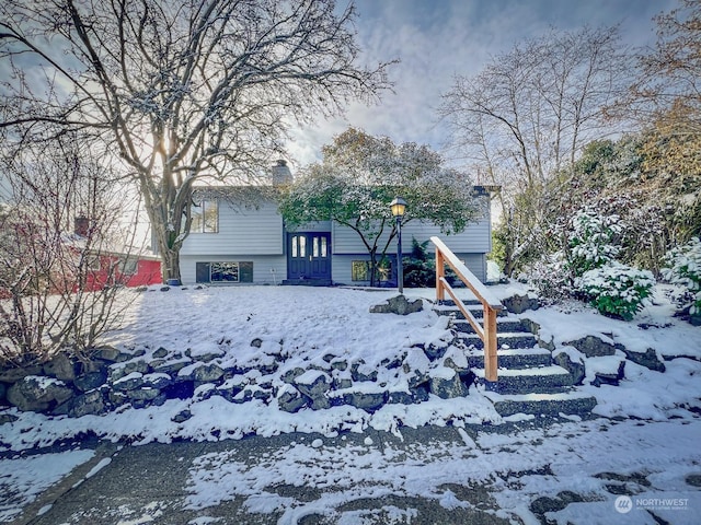 view of snowy yard