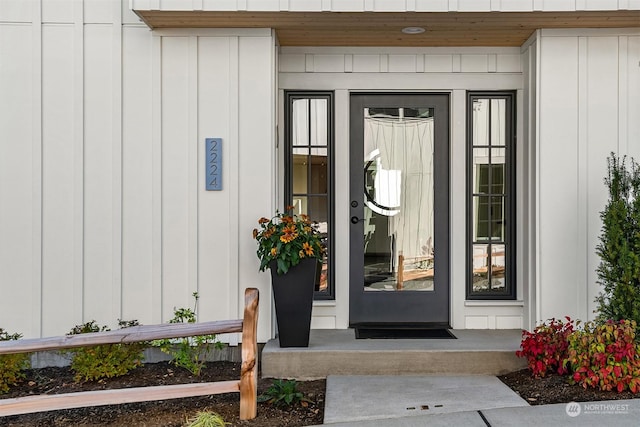 view of doorway to property