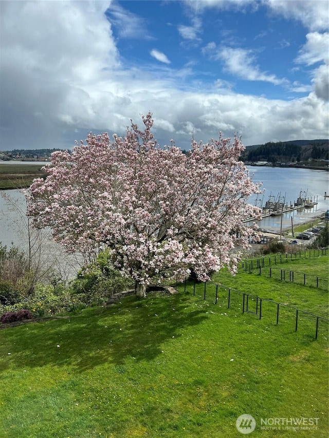 water view with fence