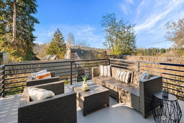 view of patio with outdoor lounge area