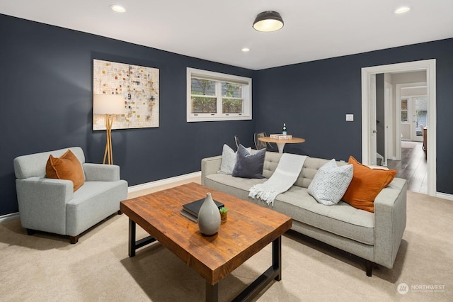 view of carpeted living room