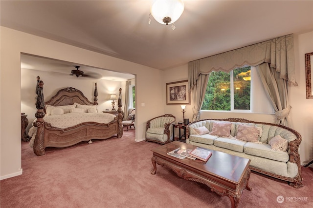 view of carpeted bedroom