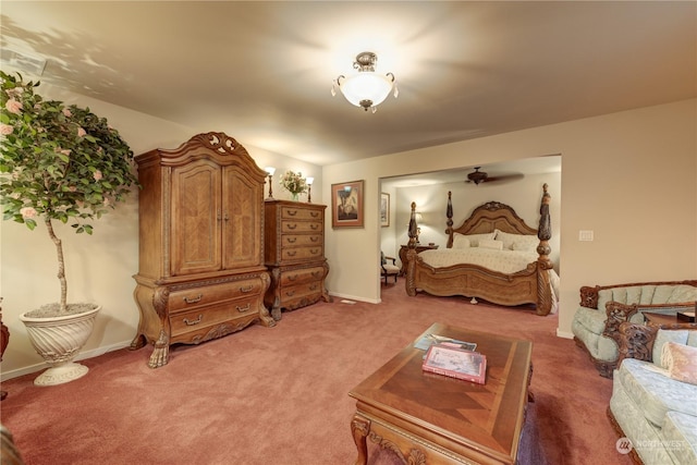 bedroom with carpet floors