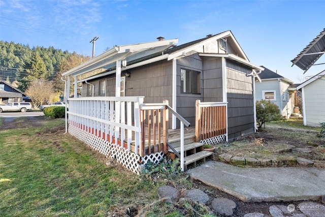 exterior space featuring a deck