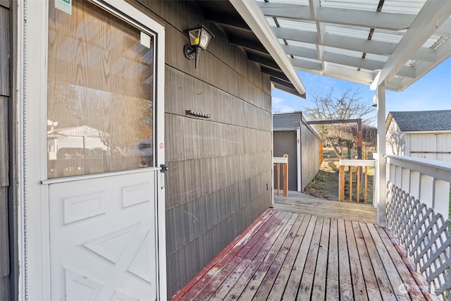 view of wooden deck