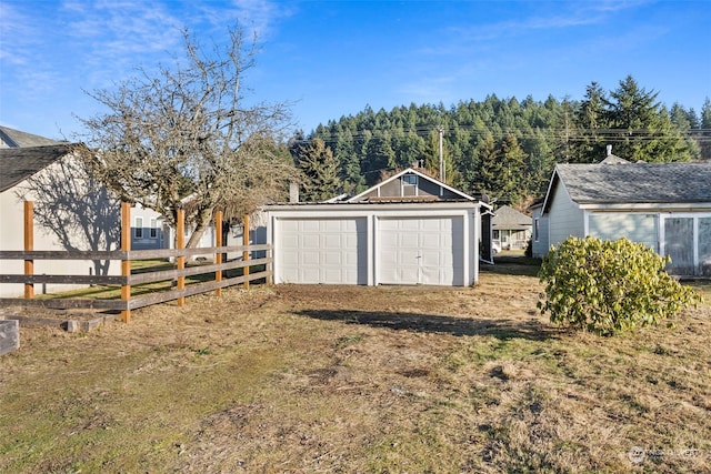 view of outdoor structure featuring a garage