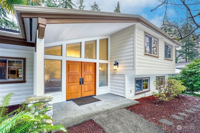 view of doorway to property