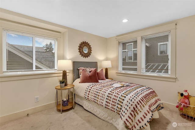 view of carpeted bedroom