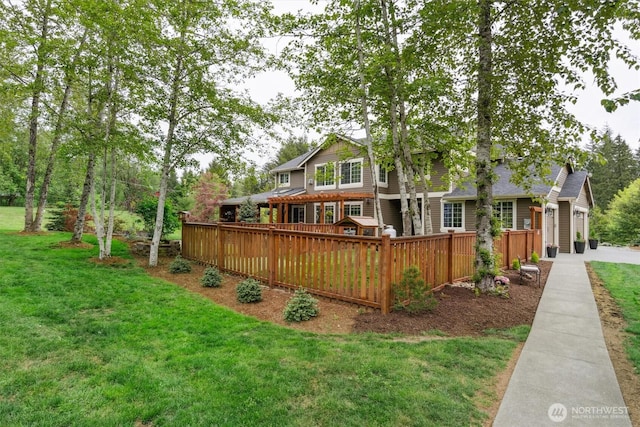 17341 Citori Pl NW, Poulsbo, WA 98370 - back of house with a lawn and a wooden deck