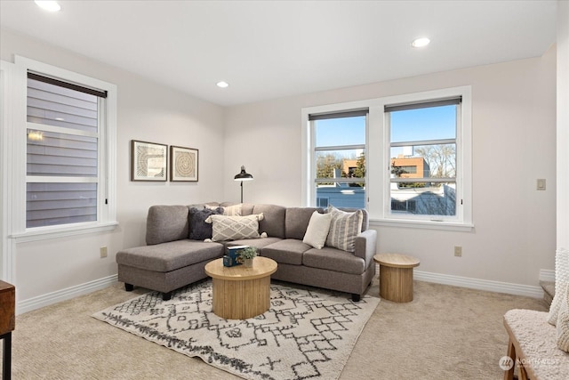 view of carpeted living room