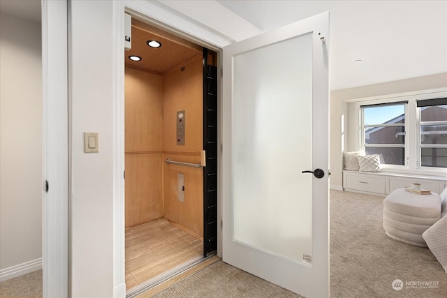 bathroom with elevator