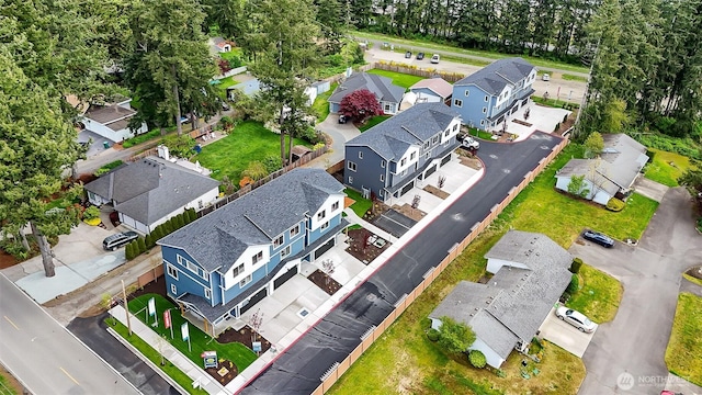 aerial view featuring a residential view