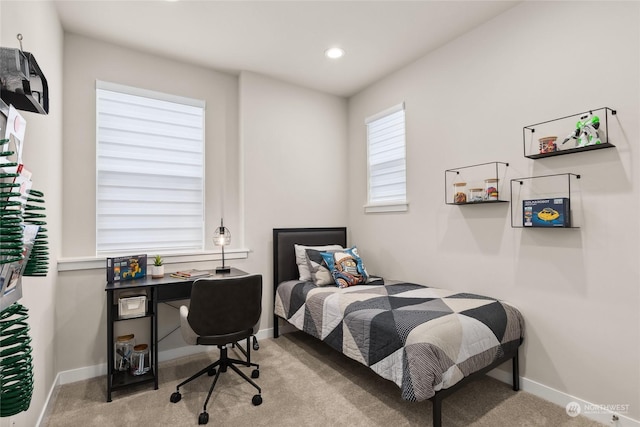 view of carpeted bedroom