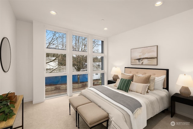 view of carpeted bedroom