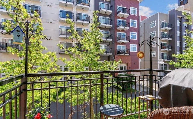 balcony with area for grilling