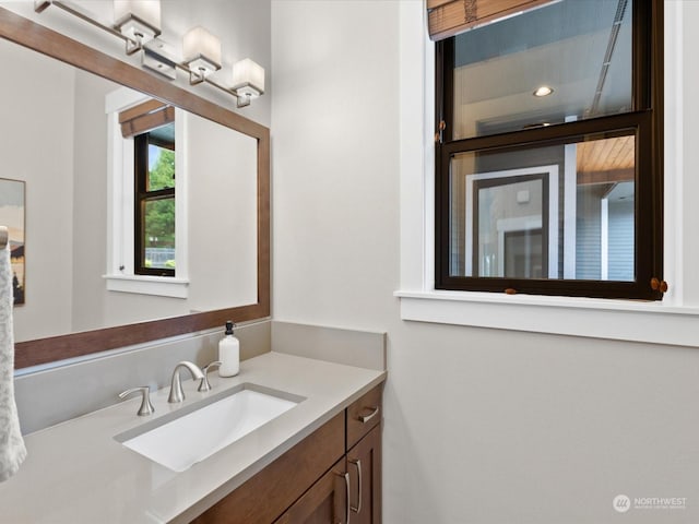 bathroom with vanity